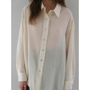 Summer Glow Overfit Shirt - Cream