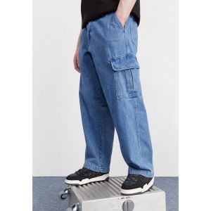 이스퀘어 3731917 Obey Clothing BIG WIG CARGO DENIM PANT - Relaxed fit jeans light indigo