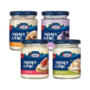  삼립 크래프트 크림치즈 스프레드 4종 4병 맛보기(무화과/메이플...