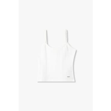 GCUT [지컷25S/S]레이스 디테일 슬리브리스 저지 탑(7215240403)
