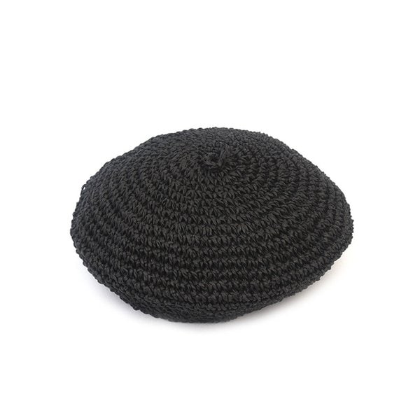 Rattan Summer Black Beret 베레모