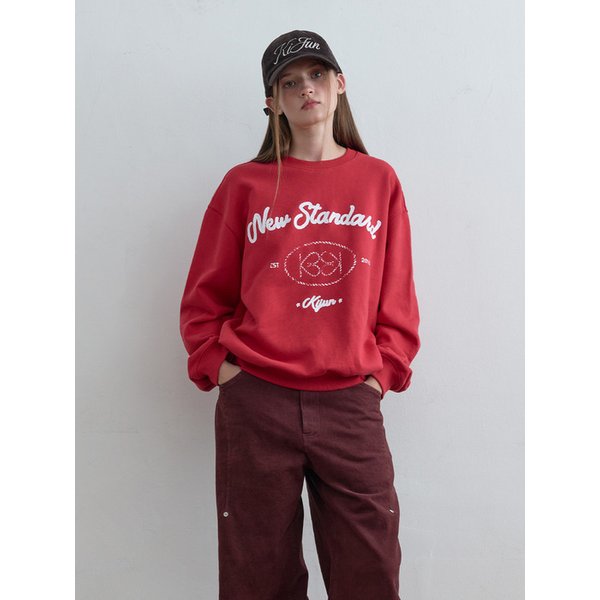 Heart Emblem Sweatshirt Red