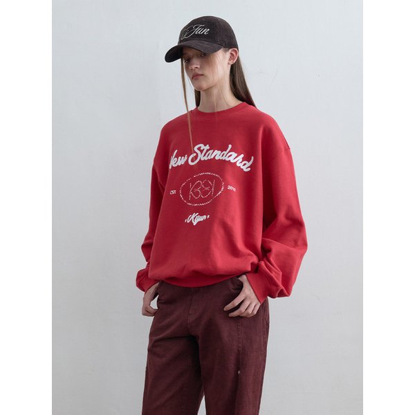 Heart Emblem Sweatshirt Red