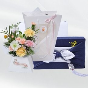 카네이션 플백+도라지정과 500 어버이날 스승의날 감사 존경 은혜 축하 생신 기념일 선물 꽃배달