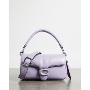 이스퀘어 4823175 Coach Leather Covered C Closure Pillow Tabby Shoulder Bag 20 - Soft Purple