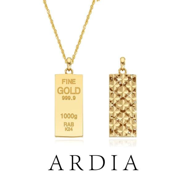 (M)ARDIA 아르디아 18K 골드바 클로버 목걸이