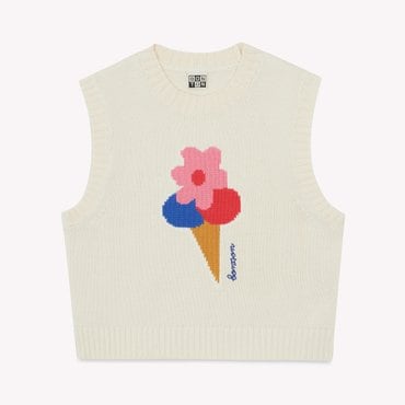 BONTON BT-IV플라워콘민소매니트탑 75-17T-303-01