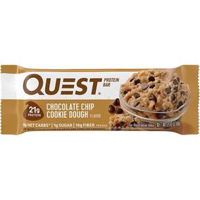 [해외직구] 퀘스트 초콜릿칩 쿠키도우 21g 프로틴바 12입 Quest Chocolate Chip Cookie Dough Protein Bars