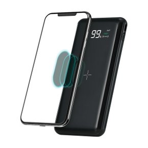 QC3.0 PD 15W 고속 무선 + 유선 충전 보조 배터리 4대 동시충전 LED 플래쉬 10000mAh