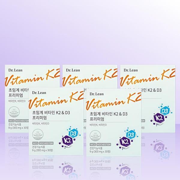 닥터린 초임계 비타민 K2  D3 프리미엄 300mg x 30정 x 5개 / iuy (S33108988)
