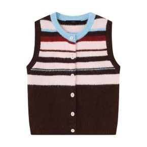 컬러 배색 단가라 니트 베스트 DP4VW001A_P407936853