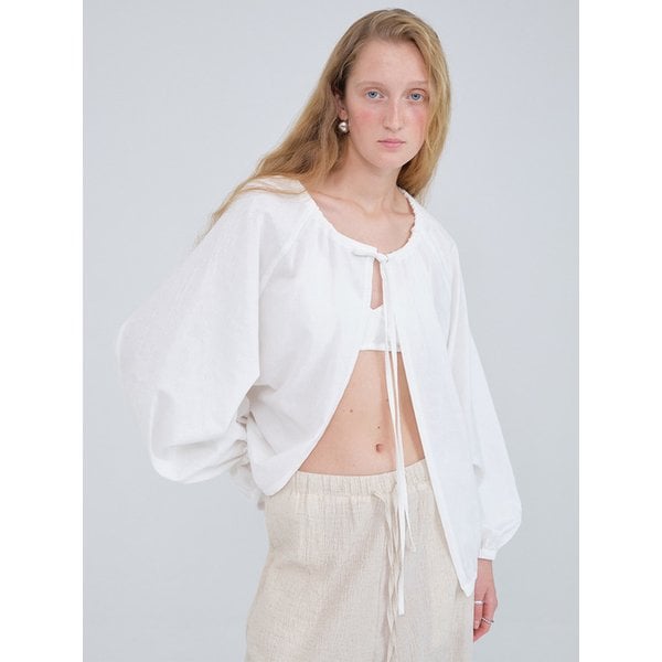 [리퍼브] 오픈 블라우스 WHITE