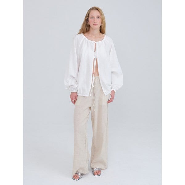 [리퍼브] 오픈 블라우스 WHITE