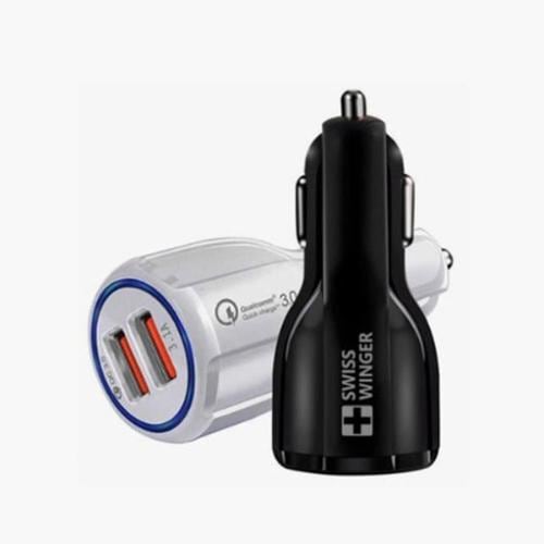 스위스윙거 QC3.0 USB 2포트 차량용 고속충전기(1)