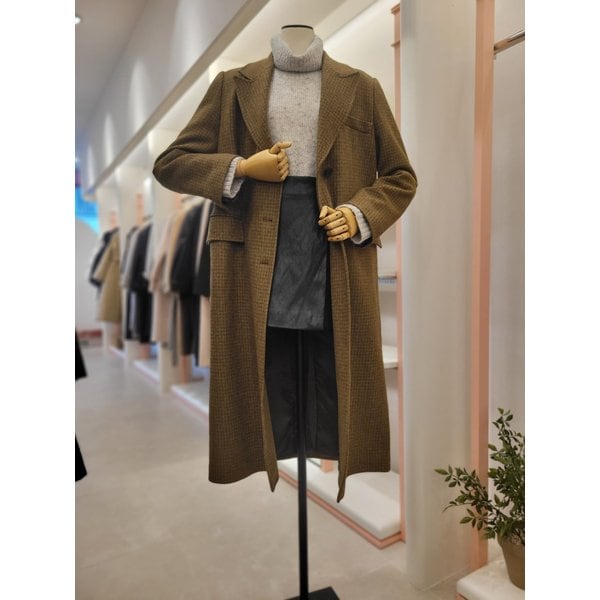 [여주점] 여성 버튼업 세미더블 체크 코트 (ITOAWHC780AB)