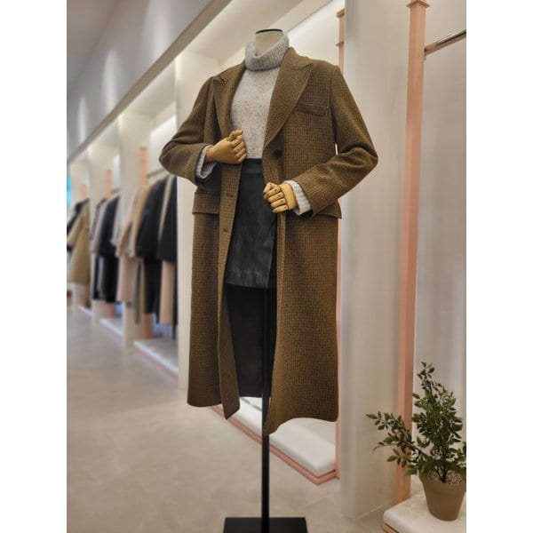 [여주점] 여성 버튼업 세미더블 체크 코트 (ITOAWHC780AB)