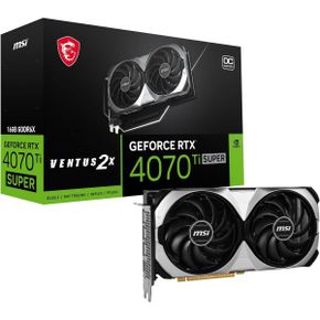 일본 MSI 그래픽카드 GeForce RTX 4070Ti SUPER 16G VENTUS 2X OC/A PCIe 4.0 Approx. 3 Slots T