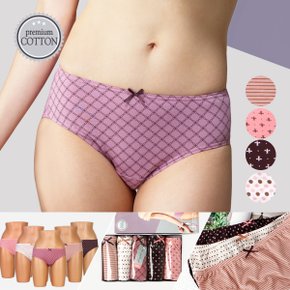진저 순면 여삼각팬티 여성속옷 5종세트