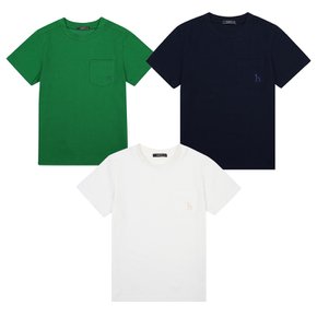 [24SS] 포켓 베이직 티셔츠 3종 1택(HUM11TR37M)
