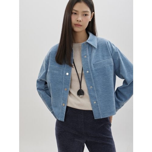 벨벳 코듀로이 크롭 셔츠_C261MSC010