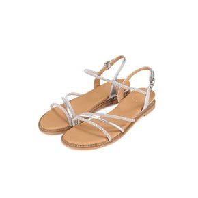 [파주점] 반짝이 큐빅줄 여성플랫샌들 3CM (BBI344)