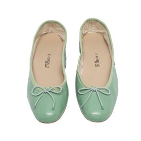 Porselli Leather Flat shoes_Mint Green