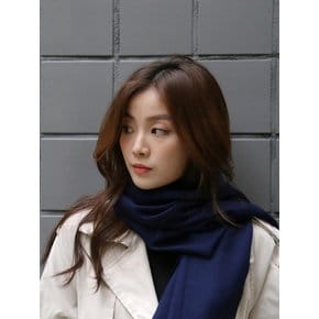 [캐시미어 머플러]Pure Navy 퓨어 네이비