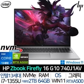 인텔 13세대 i7 RTX A500 WUXGA 고사양 노트북 Z북 파이어 플라이 16 G10 740J1AV_UP4