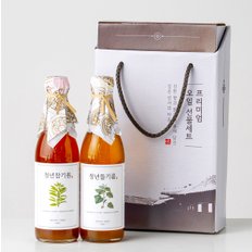 통참깨 100% 청년참기름 350ml+청년들기름 350ml 선물세트