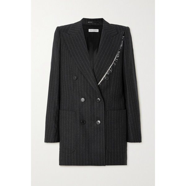 디스트레스드 브로케이드 트리밍 핀스트라이프 블레이저 1647597317989371
