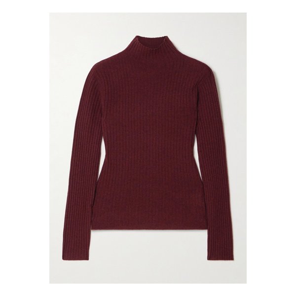 아치4 아리아나 골지 캐시미어 터틀넥 스웨터 레드 46376663162866758