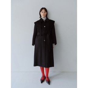 TFF PREMIUM WOOL SINGLE HOODED COAT_BLACK