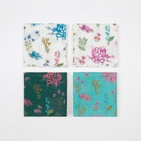 손수건 마리엔느 나리꽃밭 아사 손수건 스카프 53 x 53 (cm) 편안한 손수건