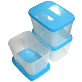 타파웨어 펭귄 3개입 블루 1200mL 반찬통 냉장고정리[W2E3A27][33468678]