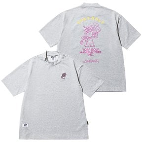 반팔티 모크넥 W래빗 그레이 YORF SHORT SLEEVE MOCK NECK W RABBIT GRAY