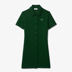 [시흥점] 여성 이중지 피케 반팔 셔츠 드레스 EF6922-55G