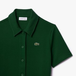 [시흥점] 여성 이중지 피케 반팔 셔츠 드레스 EF6922-55G