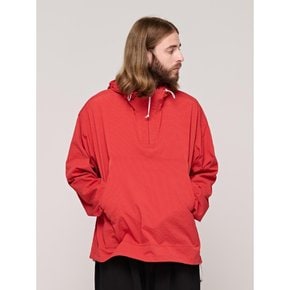 CB SEERSUCKER HALF ANORAK (RED)