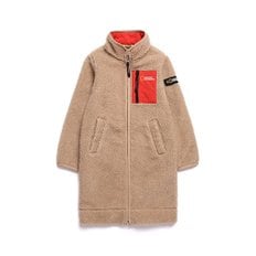 내셔널지오그래픽 키즈 N193KFT950 코우너스 FLEECE 롱기장 뽀글이 집업 BEIGE