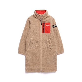 내셔널지오그래픽키즈 내셔널지오그래픽 키즈 N193KFT950 코우너스 FLEECE 롱기장 뽀글이 집업 BEIGE