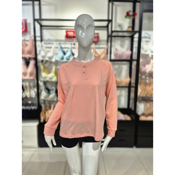 [시흥점] S 비너스) 면스판 솔리드 여성 홈웨어 상의 VEV3801F-PK