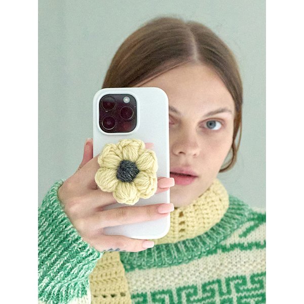 No.189 / Daisy 100% Organic Wool Griptok _ Mustad(꽃 크로쉐 그립톡)
