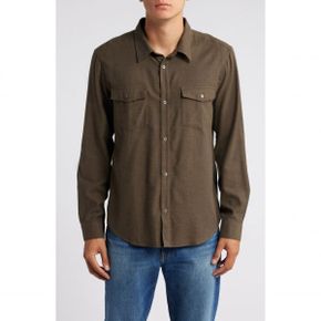 5053515 FRAME Cotton  Merino Wool Button-Up Shirt