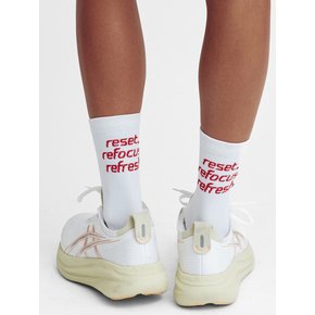 Flow Running Crew Socks_White