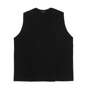 LIGHT WEIGHT BASIC SLEEVELESS (BLACK)