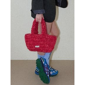 Wool 100% Handmade Crochet Tote Bag _ Red