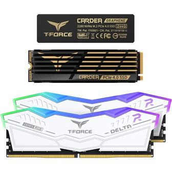  미국 팀그룹 램 DDR5 TEAMGROUP TForce Delta RGB 32GB Kit 2x16GB 6000MHz Ram White FF4D532G6