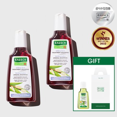 [선물포장] [더블기획]라우쉬 윌로우바크 트리트먼트 샴푸200ml+GIFT