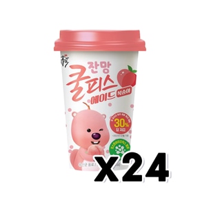 잔망루피 쿨피스에이드 복숭아 컵음료 300ml x 24개