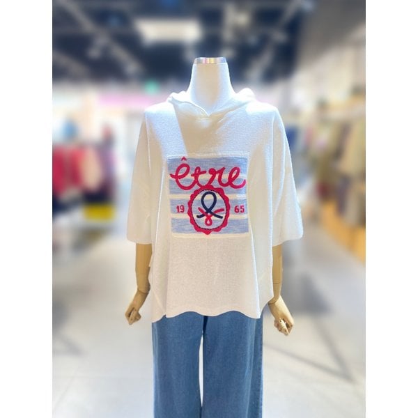 [여주점] 로고 자수 레터링 후드 니트 (BAKPF3531)